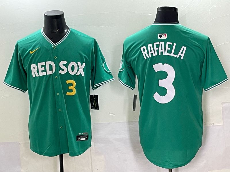 Men 2025 Boston Red Sox #3 Rafaela Drak Green Joint Name Nike MLB Jersey 034->boston red sox->MLB Jersey